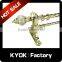 KYOK 12 years double curtain rods factory , 28mm golden curtains rods wholesale