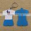 Wholesale cheap custom T-shirt shaped PVC keyring
