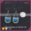 E75312402 Fox silver gps earrings for women vintage blue gemstone rhinestone chandelier bridal long drop wedding earrings
