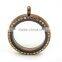 Cheap Chocolate With Rhinestones Floating Lockets 30mm Stainless Steel Magnetic Floating Charm Lockets
