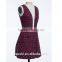 OEM supply high quality western dress pattern woven sleeveless women dress with plus size made