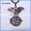 Fashion Jewelry Accessories Hollow Round Copper Angel Wings Harmony Pregnancy Necklace Pendant Charms BAC-M002