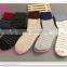 newest style wholesale cotton sprots terry strip socks for men