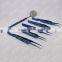 Blue plasma color coated Eyelash Extension Tweezer Kit (All In One)