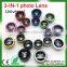 Mobile phone 3-in-1 universal clip lens fisheye+macro+wide angle lens