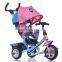 Cute cartoon kid tricycle / children tricycle with cover / colorful tricycle for baby push