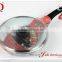 Aluminum Ceramic non stick frying pan & wok pan with lid with induction base and silicon handle