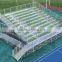 11 rows raised deluxe used aluminum bleachers for sale with wheelchair ramp