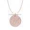 Silver/Brass in 14k White Gold or Rose Gold Collection in Italics Alphabet 'U' Customize Design Pendants