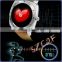 Sport pedometer bracelet fitness tracker heart rate monitor aluminum waterproof leather strap wrist mens smart watch