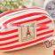 Multichoice New Stripe Navy Makeup Bag Pencil Case Cosmetic Pouch Purse Canvas
