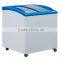all kinds display chest freezer for ice cream with sliding curved glass door