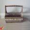 Antique vintage rustic recyled hanging wooden storage basket with handles