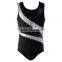 matellic fabric with rhinestone gymnastics leotards