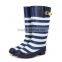 New style of colorful stripe rain boot