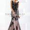 Superior Quality Stylish Sexy Black Sleeveless Wedding Gown Appliqued Fashion Ball Gown Wedding Dresses