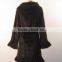 Luxury design knitted mink fur coat / mink fur long black coat