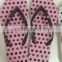 nice nude dots printing basic rubber beach slippers