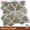 Flower marble mosaic tile,water jet mosaic tile