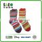 various contrast color stripe fluffy socks
