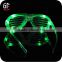New Arrived Logo Printed Shutter Shaped Sunglasses With Led Flashlight