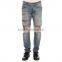 Biker Jeans Blue Denim jeans pantalon (LOTK112)