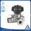 3 way diaphragm valve with stainless steel 316L