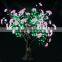 MOQ 10pcs green and pink flower tree led light source, artificial 1.8M height christmas tree