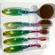 New style 5pcs rainbow multipurpose toothbrush oval makeup brush set with paper box