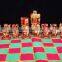 hand crafted hand painted artisan India art & Craft fine carvin Wooden Chess Set