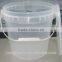 Food grade BPA free transparent plastic bucket 5liters 10liters cheap plastic bucket supplier for wholesales