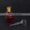 Various colors glass bottles for essential oil empty flower shaped glass perfume bottle with glass stopper