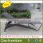 Outdoor rattan chaise lounge furntiure beach sun lounger with wheels