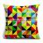 morden design printed linen throw pillow