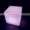 PE material 16 color changes glowing led cube chair /rechargeable light up ledcube stool