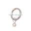 Chrome Plated Metal Window Curtain Rod Ring Loose Eyelet Inside Diameter 35mm