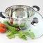 26cm Stainless Steel Soup Pot Kitchen Cooking Pot Stockpot for Gas and Induction Cooker