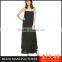 MGOO Stock 2015 Bohemian Long Summer Women Dress Chiffon Maxi Dress For Women Black Loose Casual Spaghetti Strap Vestidos