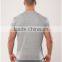 High Quality Performance Mens Sports Training T-Shirt Navy Blue 100% Cotton Tapered Fitness T Shirt Muscle Gym Fitted T-Shirt