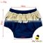 Unisex Summer Kids Plain Navy 100% Cotton Decorative Fringe Free Panties Newborn Baby Toddle Girls Shorts Bloomer