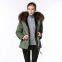 Most popular fashion women big fur collar jacket in high quality