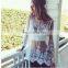 Resort Cover Up Floral Lace Charming Mini Beach Dress