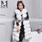 2015 New Design Lady Fur Vest Winter Natural Blue Fox Fur Warm Vest