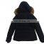 Factory OEM Women Slim Winter Padding Coat With Fur Hood