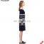 ROSUN factory OEM elegant strip knitted sweater dress wholesale