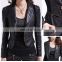 women leather jackets, high quality faux leather bias zippers fashion women leather jacket