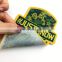 custom garment patch label iron on backing woven patch for clothing