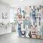 i@home eco friendly animals print alpaca digital custom cartoon bathroom shower curtain cactus