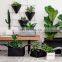 home decoration hanging felt flowerpot with rope and wood handle
