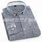 Hight quality Mens long sleeve plus size heather colors cotton linen casual shirts